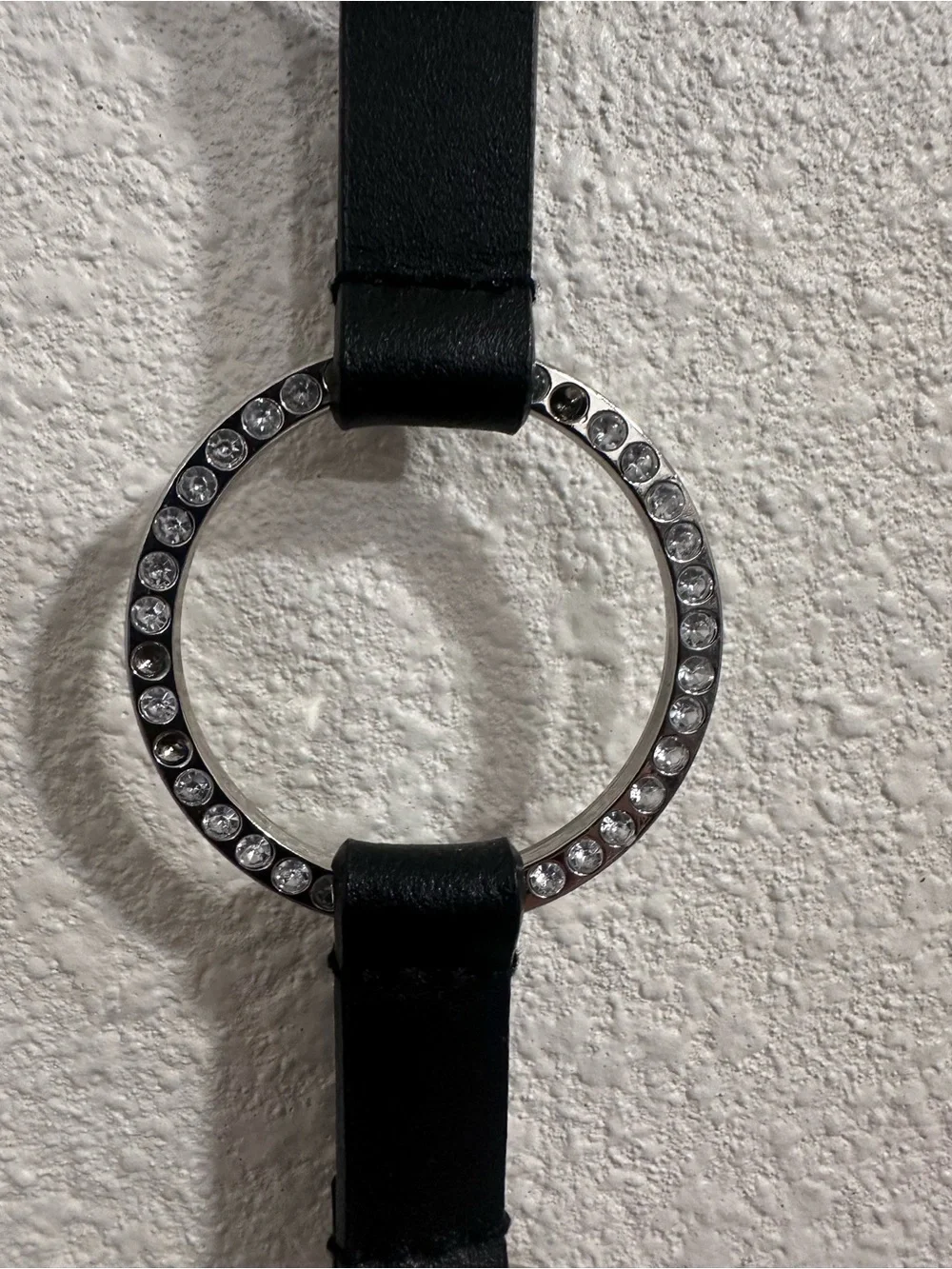 Black Rhinestone Ring Chain Belt - Women Accessories